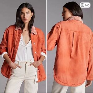 Anthropologie x Pilcro Sherpa-Lined Jacket